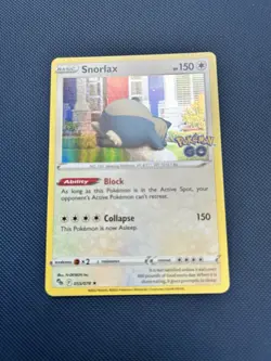 Pokemon TCG Snorlax Pokemon Go 055/078 Holo Holo Rare - Image 1