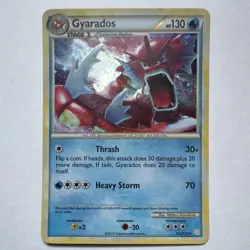 Pokemon TCG Gyarados 123/123 HeartGold SoulSilver Holo Rare HP 130 English - Image 1