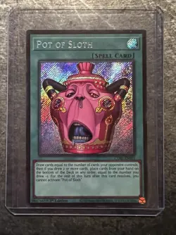 Pot Of Sloth - Chaos Origins - Secret Rare - Near Mint CORI-EN061 - YuGiOh! - Image 1