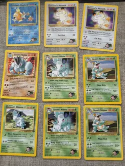 Pokemon Gym Challenge Giovanni Lot - 7 Card Set incl. 2x RARE Nidoqueen 23/132 - Image 1
