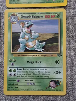 Pokemon Gym Challenge Giovanni Lot - 7 Card Set incl. 2x RARE Nidoqueen 23/132 - Image 2