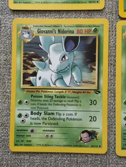 Pokemon Gym Challenge Giovanni Lot - 7 Card Set incl. 2x RARE Nidoqueen 23/132 - Image 3