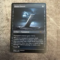 Buster's Sword - Custom Art MTG Magic The Gathering Playtest Card - Image 1