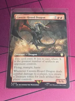 Cavern-Hoard Dragon Extended Art MTG Commander the Lord of the Rings Regular - Image 1