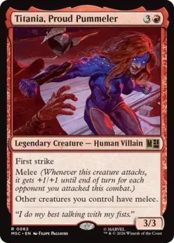 ~ Titania, Proud Pummeler ~ NM ~ Commander: Marvel Super Heroes ~ MTG ~ - Image 1