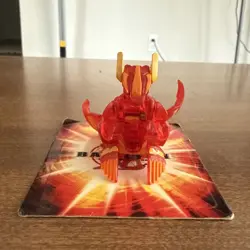 Bakugan Helix Dragonoid Red Pyrus Translucent Gundalian Invaders 720G - no DNA - Image 3