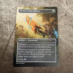 Sword of Fire and Ice - Custom Art MTG Magic The Gathering Playtest Card - Image 1