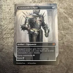 Commander's Plate - Custom Art MTG Magic The Gathering Playtest Card - Image 1