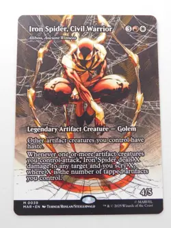 Iron Spider Civil Warrior Foil Alibou 0039 Spider-Man Magic the Gathering Mythic - Image 1