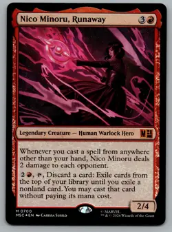 Nico Minoru, Runaway 700 Commander: Marvel Super Heroes Magic: Foil NM - Image 1