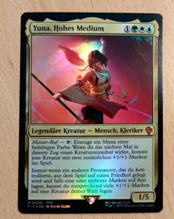 Magic FOIL Yuna, Grand Summoner, Hohes Medium, Commander, Final Fantasy, DEUTSCH - Image 1