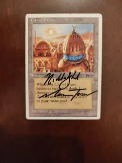 1x City of Brass DOUBLE SIGNED Chronicles Heavily Played - Image 1