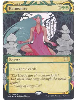 MTG Harmonize R Strixhaven Mystical Archive #52 Etched Foil - Image 1