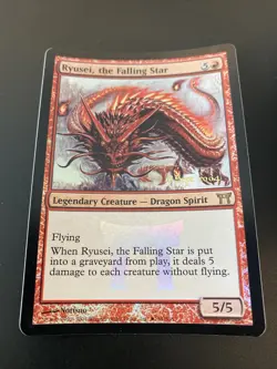 FOIL Ryusei, The Falling Star Prerelease Promo MTG Champions Of Kamigawa NM - Image 2