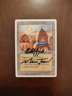 1x City of Brass DOUBLE SIGNED Chronicles Heavily Played - Image 1
