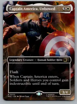 Captain America, Unbowed Commander: Marvel Super Heroes Magic: The Gathering NM - Image 1