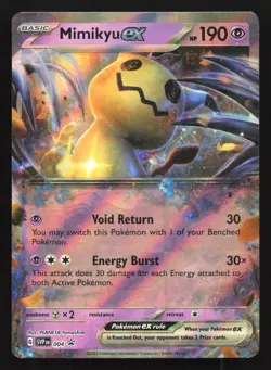 Pokemon Mimikyu ex SVP 004 Scarlet & Violet Holo Black Star Promo LP - Image 1