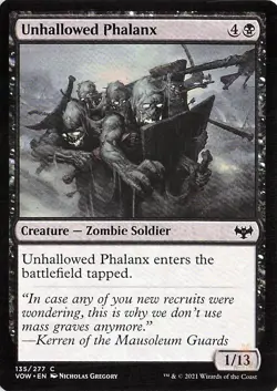 Unhallowed Phalanx 135 Innistrad: Crimson Vow Common Magic: The Gathering NM - Image 1
