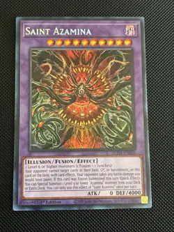 Yugioh! Saint Azamina (Secret Rare) SUDA-EN036 Supreme Darkness 1st Edition NM - Image 1