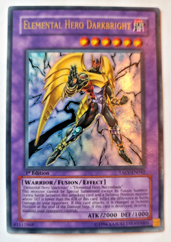 YuGiOh TCG: Elemental Hero Darkbright TAEV-EN042 1st Edition Near Mint (NM) - Image 1