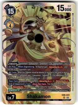 Shakamon EX6-031 SR Infernal Ascension - Digimon Card Game - NM - Image 1