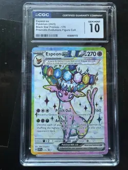 CGC 10 Espeon ex 175 SVP Black Star Promo Prismatic Evolutions Pokemon Gem Mint - Image 1