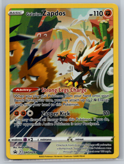 Galarian Zapdos Full Art SWSH283 Holographic Black Star Promo Pokemon TCG NM - Image 1