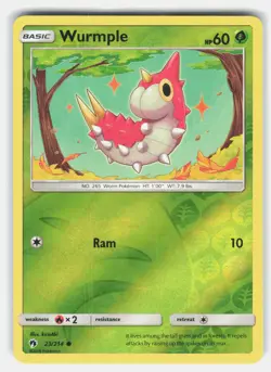 Wurmple (23) 23/214 Pokemon SM - Lost Thunder Reverse Holofoil *LP* - Image 1