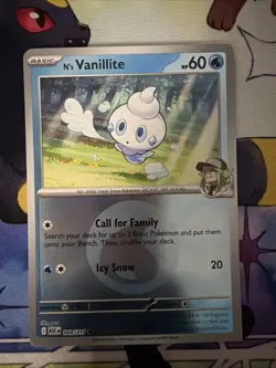 N's Vanillite (Energy Symbol) 049/217 Ascended Heroes Pokemon Reverse Holo NM - Image 1
