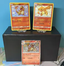 Shiny Charmander SV6/SV94 Charmeleon SV7/SV94 Hidden Fates NM 3 card LOT Pokemon - Image 1