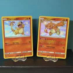 Shiny Charmander SV6/SV94 Charmeleon SV7/SV94 Hidden Fates NM 3 card LOT Pokemon - Image 2