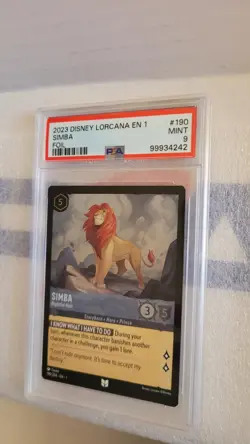 2023 DISNEY LORCANA EN 1-THE FIRST CHAPTER FOIL SIMBA - RIGHTFUL HEIR PSA 9 - Image 1