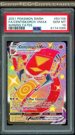 PSA 10 ⭐Pokemon Centiskorch VMAX SV109 Shining Fates Shiny Full Art Graded Card - Image 1