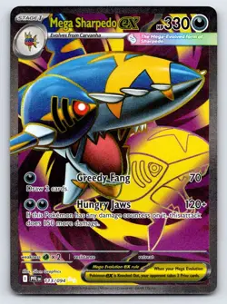 Mega Sharpedo ex 113/094 Ultra Rare Phantasmal Flames Pokemon Holo Near Mint - Image 1