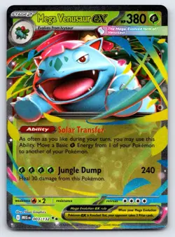 Mega Venusaur ex 003/132 Double Rare Mega Evolution Pokemon Holo Near Mint - Image 1