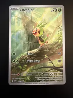 Chespin - 087/086 - Illustration Rare Pokemon ME04 Chaos Rising M/NM - Image 1