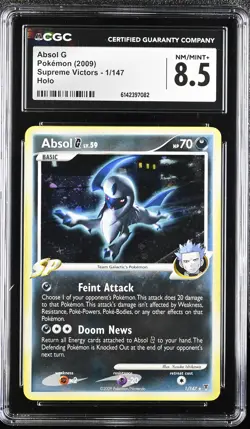 CGC 8.5 NM/MINT+ Absol G 1/147 Supreme Victors Holo Pokemon Card - Image 1