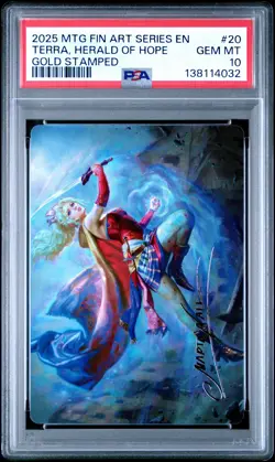2025 Magic The Gathering Final Fantasy Art Series Terra, Herald Of Hope PSA10 - Image 1