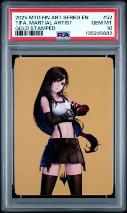 2025 Magic The Gathering Final Fantasy Art Series #52 Tifa, Martial Artist PSA10 - Image 1