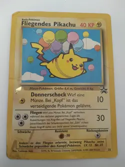 Pokemon Pikachu (Flying) 25 World Collection German Damaged - Image 1