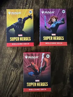 MTG Magic the Gathering MARVEL SUPER HEROES Welcome Decks SET OF 3 NEW - Image 1
