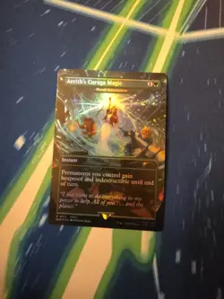 Aerith’s Curaga Magic Heroic Intervention Rainbow FOIL Final Fantasy MTG - Image 1