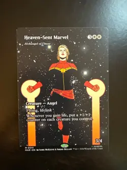 Heaven-Sent Marvel Marvel Super Heroes 0041 Mythic MTG Borderless NM - Image 1