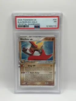 PSA 1 Blaziken EX 90/100 Crystal Guardians Holo 2006 Pokemon - Image 1
