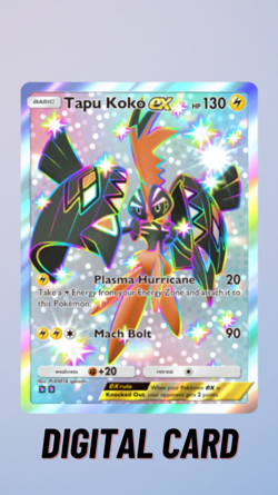 Tapu Koko EX Shiny Mega Rising Pokemon TCG Pocket Trade 2 Star ⭐⭐ (English) - Image 1