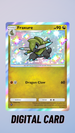 Fraxure Shiny Mega Shine Pokemon TCG Pocket 1 Star ⭐ (English) - Image 1