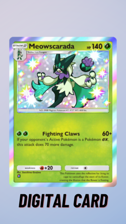 Meowscarada Shiny Paldean Wonders Pokemon TCG Pocket 1 Star ⭐ (English) - Image 1