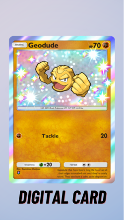 Geodude Shiny Mega Rising Pokemon TCG Pocket Trade 1 Star⭐ (English) - Image 1
