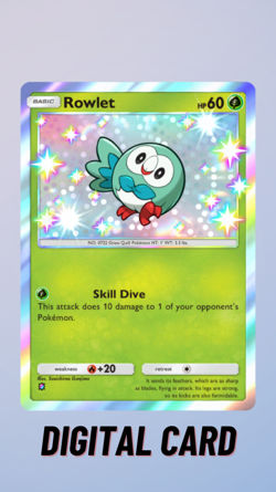 Rowlet Shiny Mega Rising Pokemon TCG Pocket 1 Star⭐ (English) - Image 1