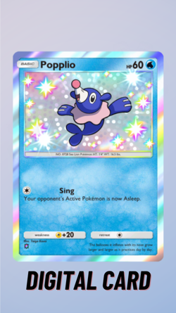 Pokemon TCG Pocket Popplio Shiny Mega Rising Trade 1 Star ⭐ (English) - Image 1